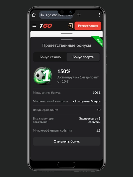 1Go Casino вход